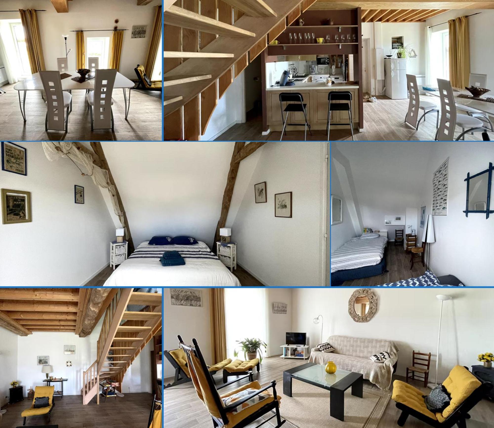 Nid De Pie Grand Duplex Lumineux Cadre Verdoyant Calme A 5 Mn De La Pres Port En Bessin, Bayeux, Omaha Beach, Apartment *